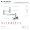 Kingston Brass KS810DXAC Concord Wall Mount Pot Filler Kitchen Faucet, Antique Copper KS810DXAC - alternate 5